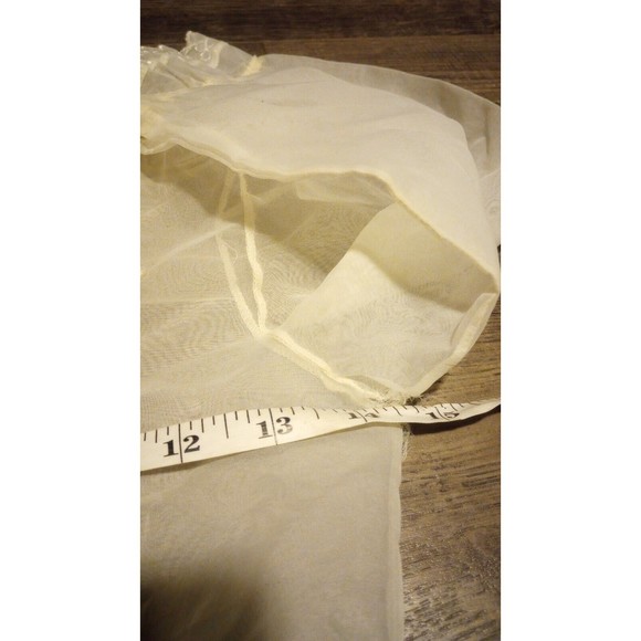 Vintage Dan Dee Girls Top 100% Nylon Sheer Embroidered Flowers Button Up Shirt - Picture 16 of 16